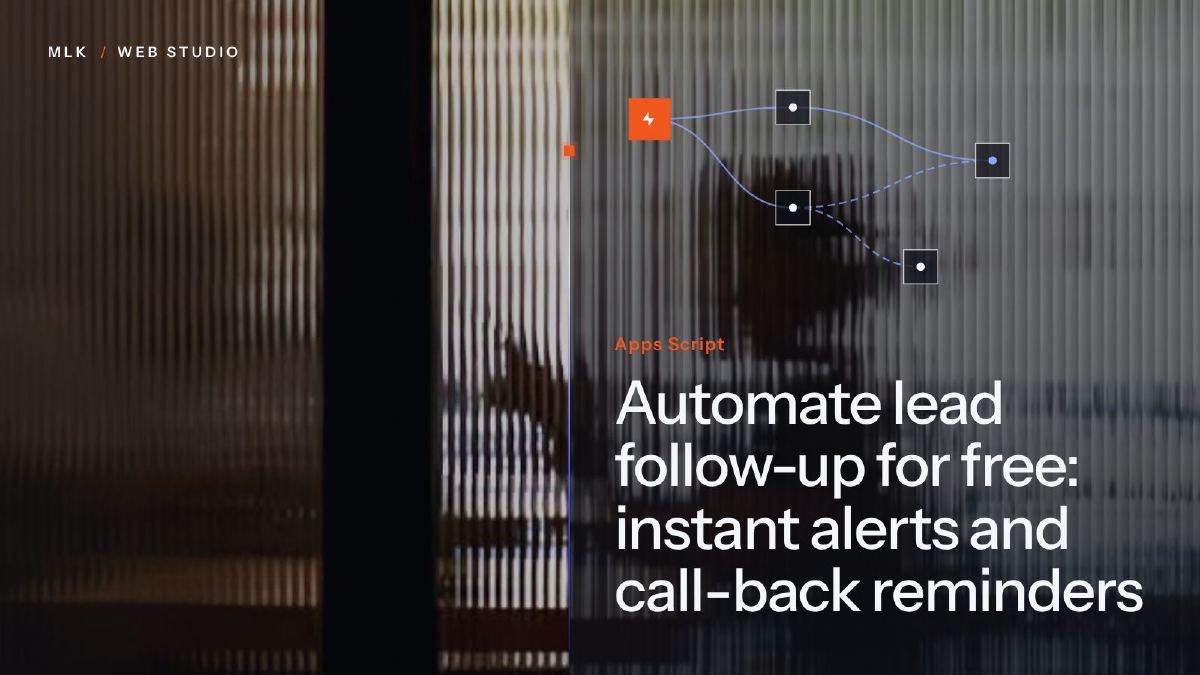 The words Apps Script under a flow diagram that starts from an orange lightning trigger, behind ribbed glass