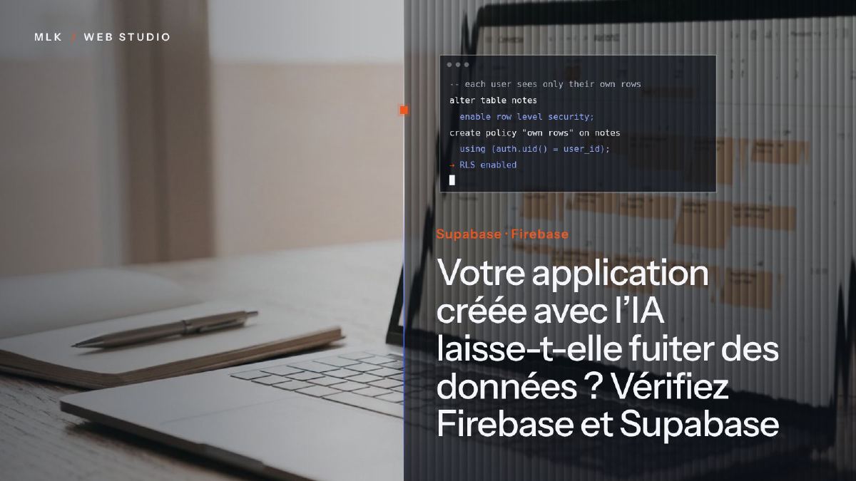 Le titre de l’article en blanc sur un panneau de verre cannelé, devant la photo d’une fenêtre de code