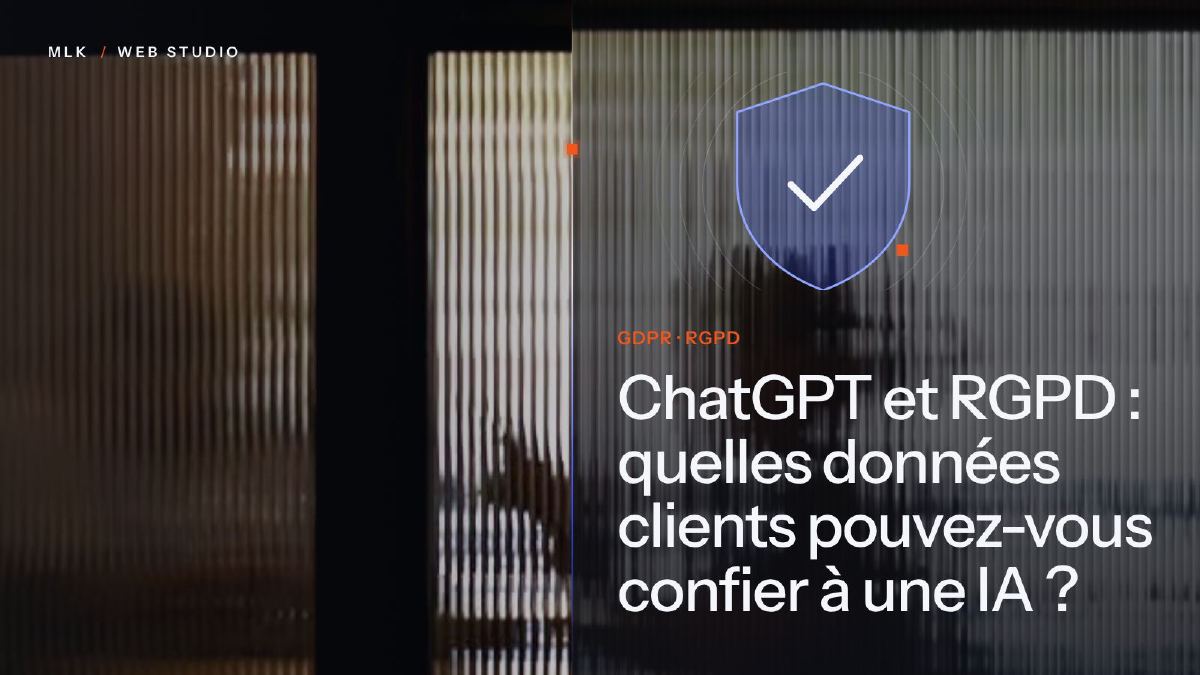 Un bouclier coché au-dessus des sigles GDPR et RGPD, derrière une vitre cannelée