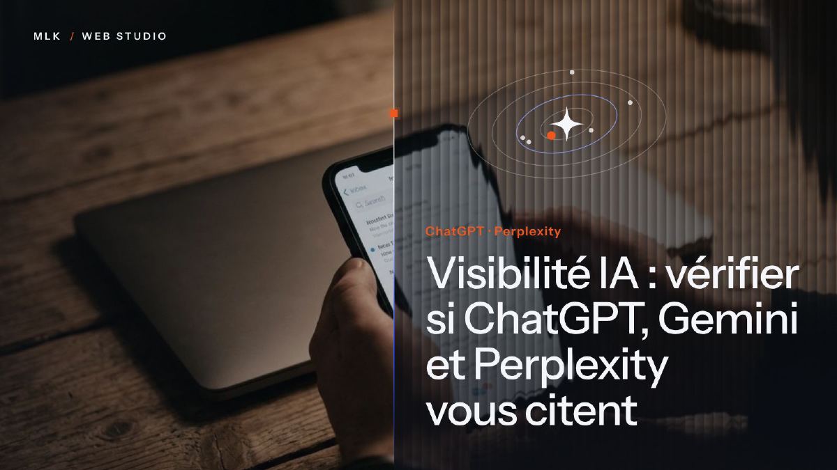 Main tenant un téléphone au-dessus d’un ordinateur portable, une orbite autour d’une étoile et les mots ChatGPT et Perplexity