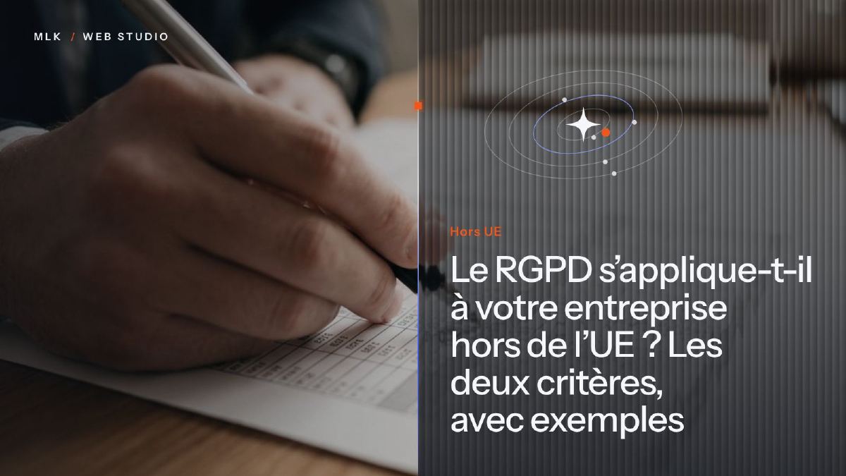 Le titre de l’article en blanc sur un panneau de verre cannelé, devant une photo de petits points en orbite autour d’une étoile brillante
