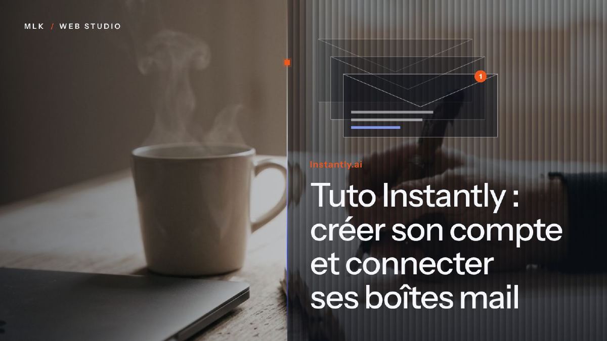 Enveloppes empilées avec une pastille de nouveau message à côté du nom Instantly.ai