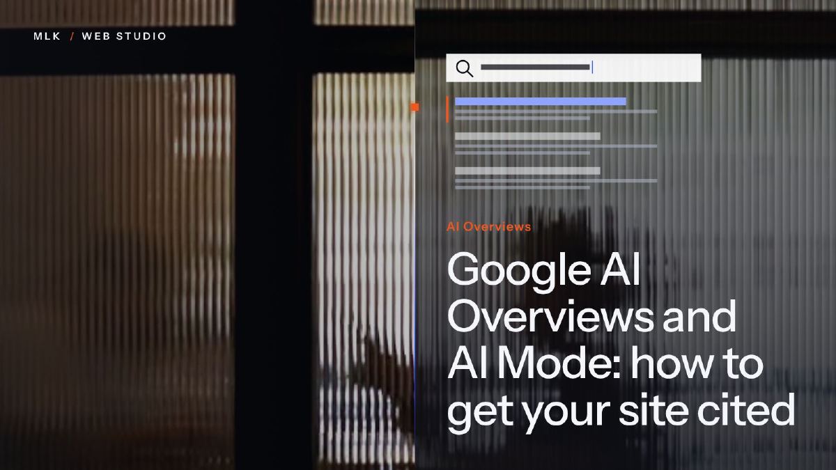Search bar above a list of results, with the words AI Overviews