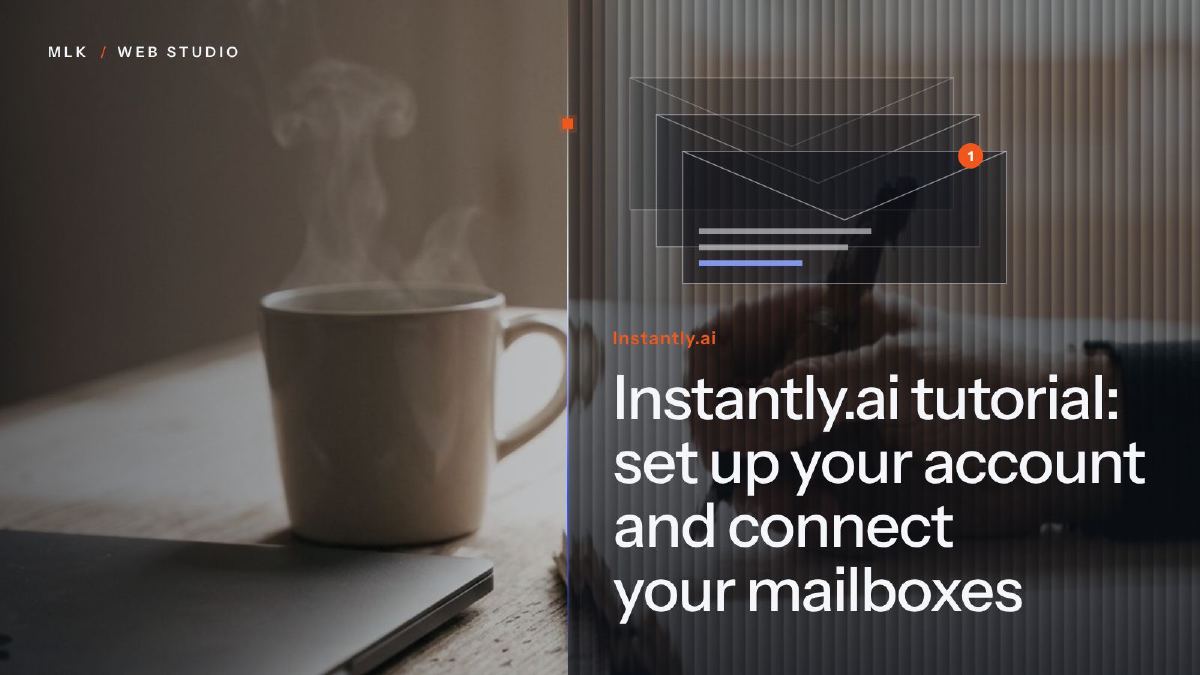 Stacked email envelopes with a new-message badge next to the Instantly.ai name