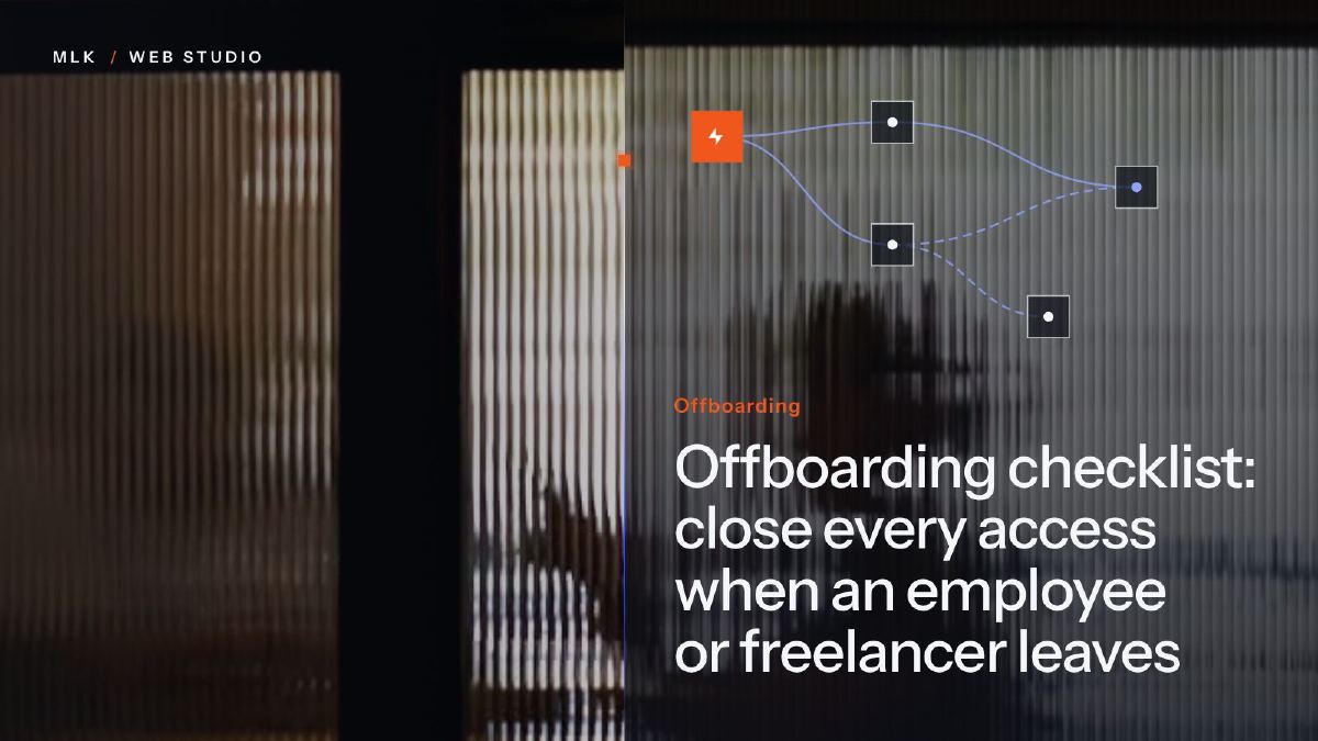 The article title in white on a ribbed-glass panel over a photo, with connected boxes in a flow diagram