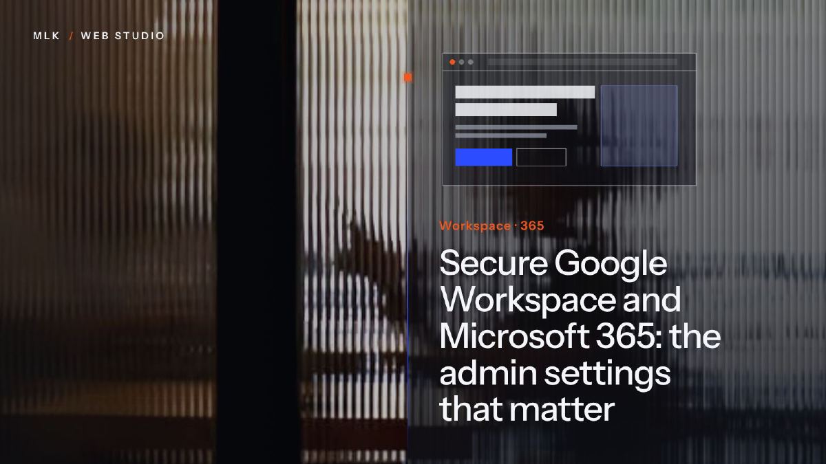 The article title in white on a ribbed-glass panel over a photo, with a browser window showing a page layout